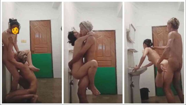 ရေချိုးခန်းထဲအမုန်းတီးတဲ့ စားဘဲလေး – Sarbellay Couple Having Blowjob, Pussy Licking And Standing Rough Doggy Sex