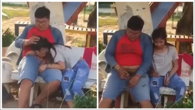 ပန်းခြံလူမြင်ကွင်းကြီးမှာ တော်တော်ဆိုးနေပြီ – WTF?? Chubby Man And Girl Having Public Park Blowjob