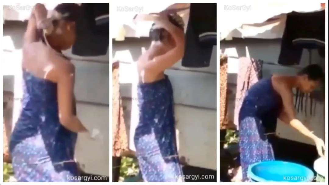 ရေချိုးချောင်းရိုက် (၄၃) – Myanmar Girl Shower Outdoor House